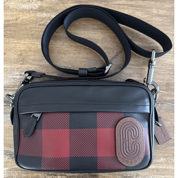 Coach Graham Crossbody Bag With Buffalo Plaid Print Authentic - Picture 1 of 8